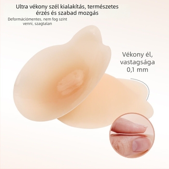 Mini nyuszifül alakú szilikon melltapasz, láthatatlan, felemelő és simító hatású