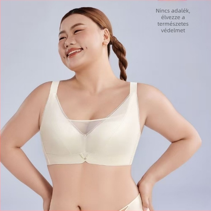 Melltartó vékonyan formázott kosarakkal, levehető nyakpántokkal, hátul négy sor kapoccsal, nylon anyagból, bélés nylon 50–70%