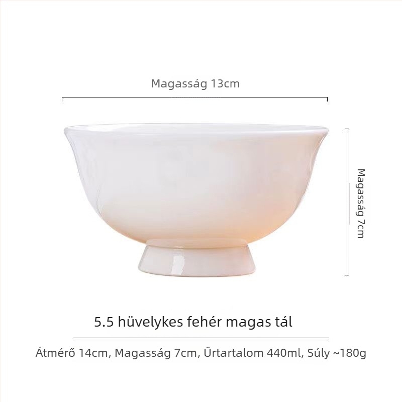 Csontporcelán leveses tál, fehér, nagy méret, mikrohullámú sütőben használható, otthoni használatra, kerek
