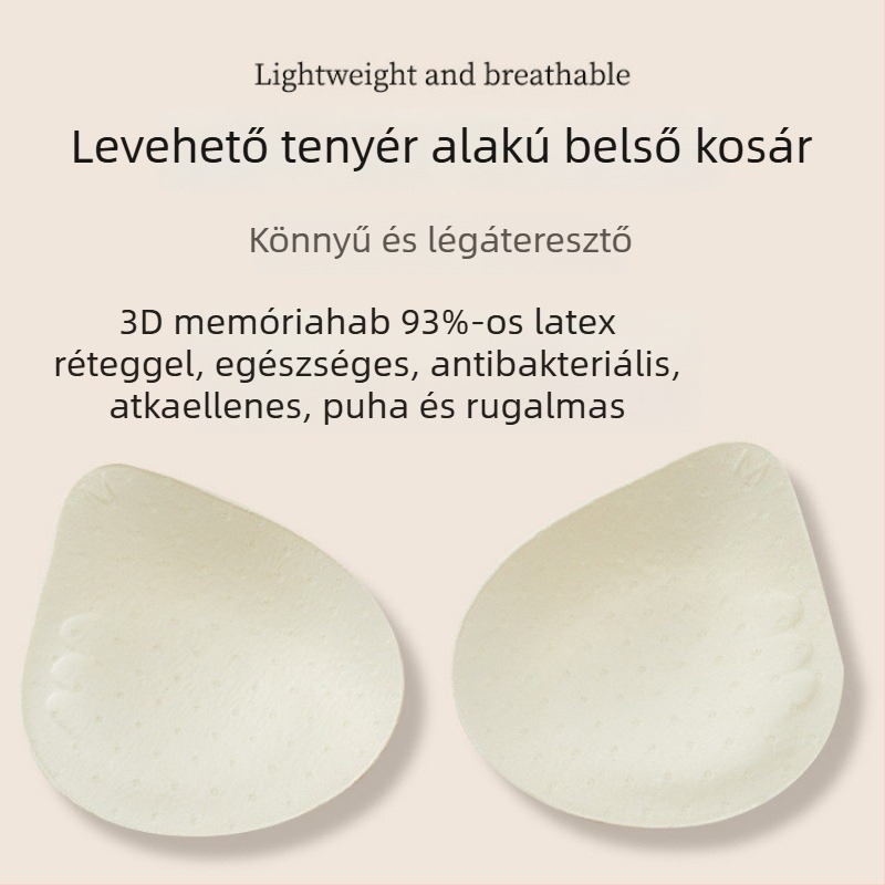 Sima varrás nélküli latex melltartó kis keblekhez, vizuálisan emel, gyengéd támasz, kényelmes mindennapi viselet