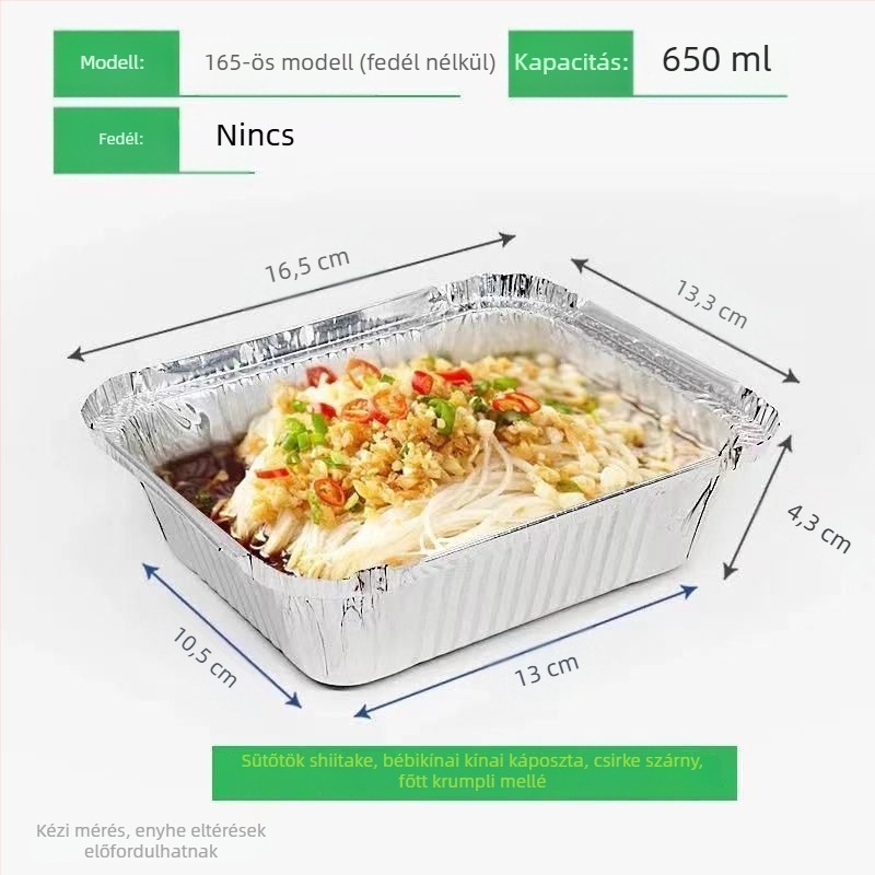 Jijia egyszer használatos ételdoboz, négyzetes vagy kör alakú forma, több méret és kapacitás, 36 hónap eltarthatóság