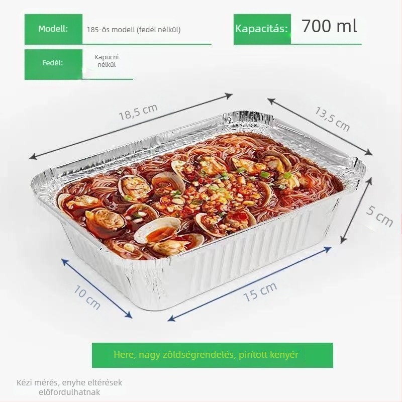 Jijia egyszer használatos ételdoboz, négyzetes vagy kör alakú forma, több méret és kapacitás, 36 hónap eltarthatóság