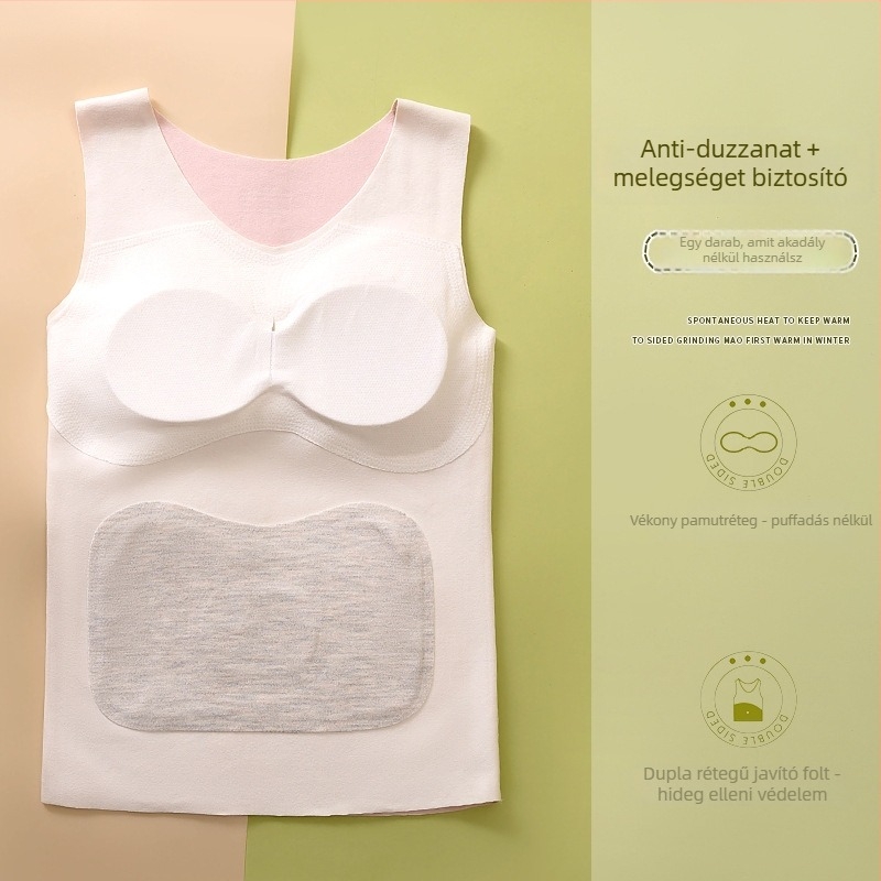 Lányoknak Velúr meleg mellény melltartó párnával és latex formázott poharakkal – Poliészter 80-90%