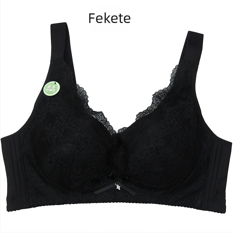 Csipkés, váll nélküli melltartó, teljes kosár, vékony formázott kosár, acélgyűrű nélkül