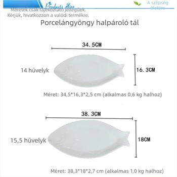 Hal alakú kerámia tál párolt halhoz – Unique márka, kerámia, luxus étkészlet