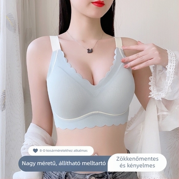 Sima sportmelltartó nagy mellkas számára, vékony, acélmentes, összegző hatású, rögzített kosár, nagy méretű alvó melltartó
