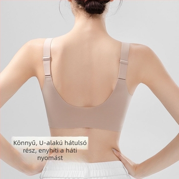 Elöl cipzáras nagyméretű sport melltartó nőknek, nagy keblekhez, optikailag kisebbnek tűnik, varrás nélküli, push-up, nylon