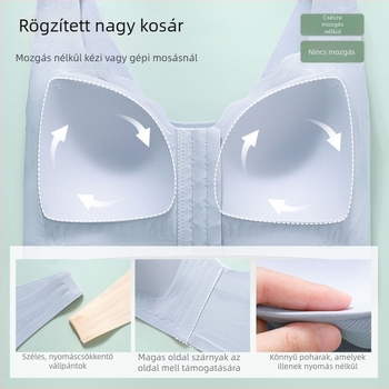 Plusz méretű melltartó elülső záródással, varrás nélküli, emel és támogat, vizuálisan csökkenti a mellem méretét, lélegző anyagú