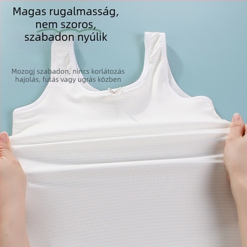 Lányok pubertáskori karcsú top pamut béléssel, 9–15 éveseknek, iskolai fehérnemű, lélegző