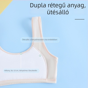 Jiao Baizi pamuts seamless tub-top lányoknak – kettős réteg, teljes kosár, vékony formázott kosár, légáteresztő és kényelmes (nyár 2024)