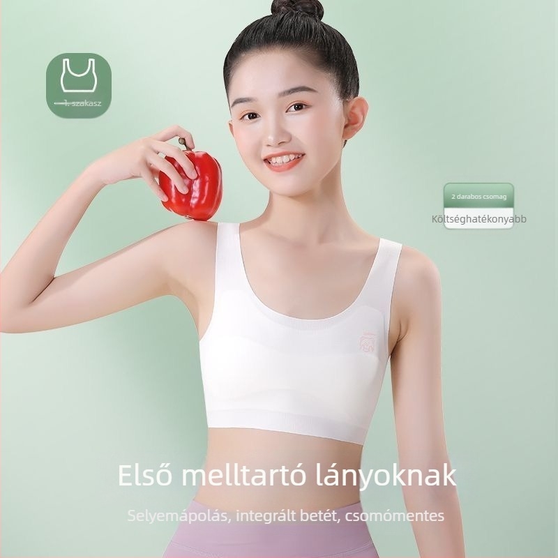 Lányoknak tervezett edző melltartó formázott kosarakkal, mellény-stílus, kényelmes