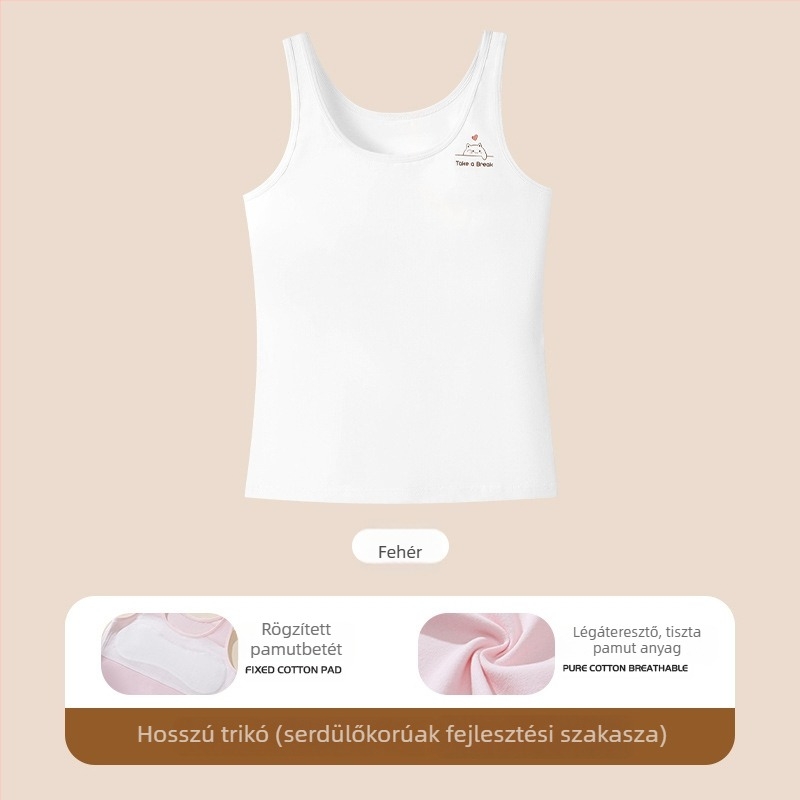 Lányok számára készült vékony pamut belső felső