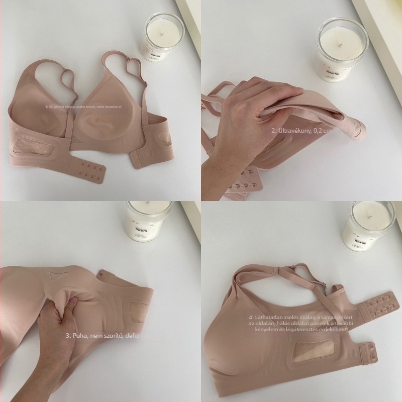 Jelly Strip Drót nélküli melltartó kis mellemhez, kivágott dizájnnal, légáteresztő és kényelmes