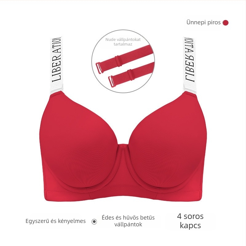 Melltartó varrás nélküli, feszesítő hatás, légáteresztő, push-up, levehető dupla vállpántok