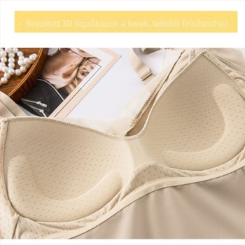 Széles vállú top Ice Silk/Nylon anyagból, állítható pántok, latex hátbetét, push-up, nyárra