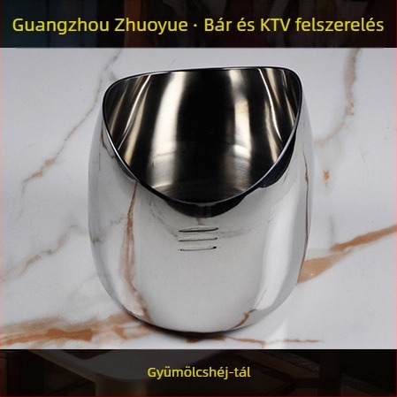 Rozsdamentes acélból készült hotelasztal-tálalókészlet – polírozott felület, kínai stílus; kiegészítők bár/éjszakai klubhoz: gyümölcstál, hamutál, jégvödör