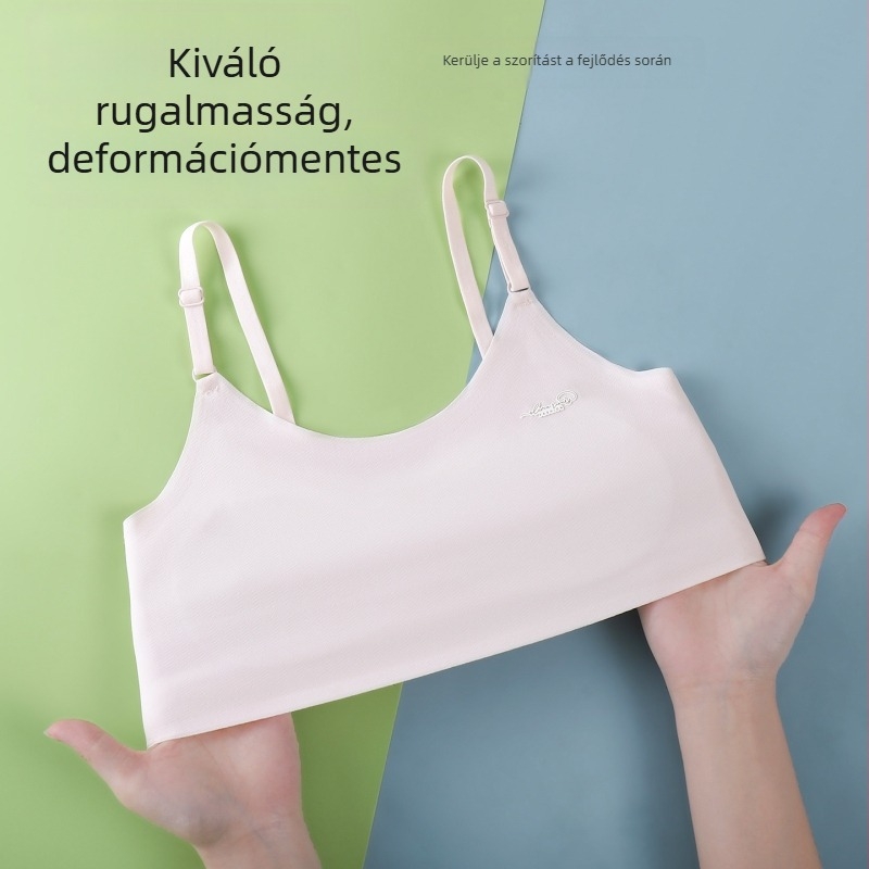 Gyerekeknek szóló camisola - Nylon, teljes kosár, csont nélküli, állítható pántok, nylon bélés (50–70%), lélegző Ice Silk