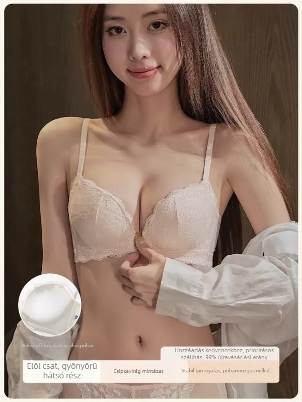 Nylon melltartó elöl csatolható, push-up, anti-sag, állítható, lélegző