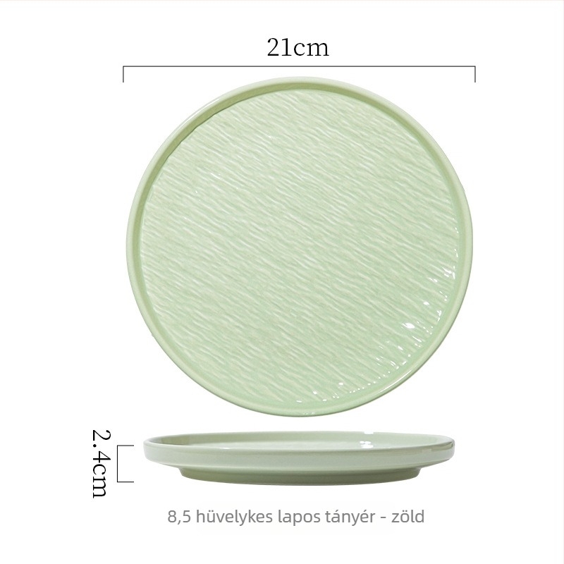 Junpin porcelán vacsora tányér, Nordic stílusú, kör alakú, mikróban használható