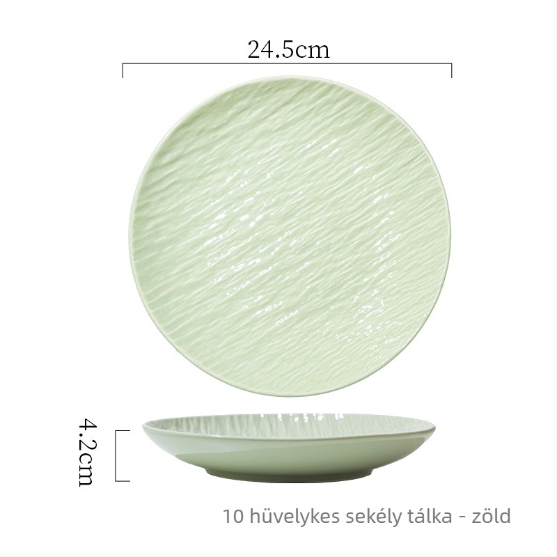 Junpin porcelán vacsora tányér, Nordic stílusú, kör alakú, mikróban használható