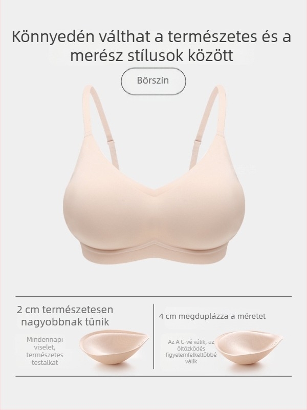 SL995 Push-Up melltartó varrat nélküli, kismellű nők számára, 3/4 kosár, nylon-spandex