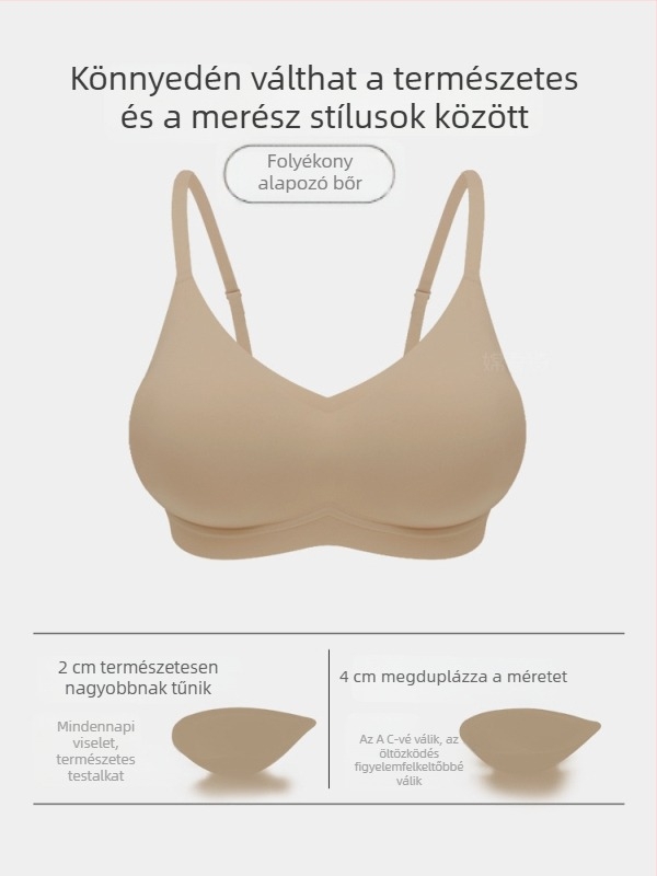 SL995 Push-Up melltartó varrat nélküli, kismellű nők számára, 3/4 kosár, nylon-spandex