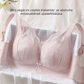 Csipéből készült nylonból készült formázó melltartó, vékony formázó kosár, fix dupla vállpántok, hátul négy sor kapocs
