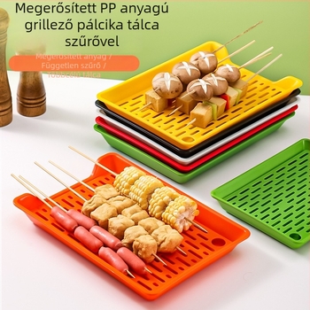 BBQ leeresztő tál – műanyag PP anyag, négyszögletes kialakítás, nordic stílus, ideális szállodák és éttermek számára