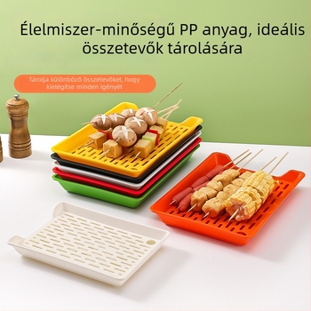BBQ leeresztő tál – műanyag PP anyag, négyszögletes kialakítás, nordic stílus, ideális szállodák és éttermek számára
