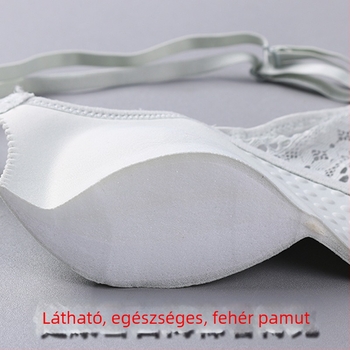 Varratlan melltartó 8 cm vastag párnázással, kis mellek kiemelésére, keresztpántos hátsó rész és csipke, A kosár