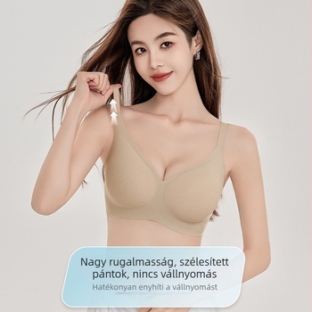 Rejtett varrás nélküli melltartó kis mellekhez, 3/4 kosár, vastag formázott kosár, puha támasz, karcsú vonal, hátsó simítású