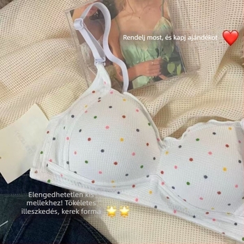 Push-up melltartó acélkeret nélküli, kis mellre, 3/4 kosár, vékony forma, habos belső, rögzített dupla vállpántok