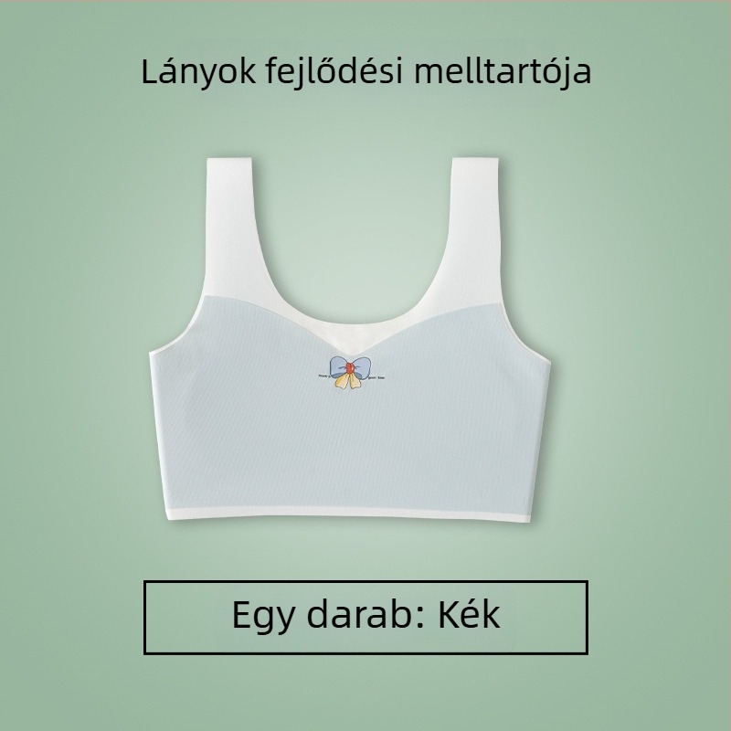 Lányoknak készült varrás nélküli váll nélküli csőtop, egy darabban, 7–12 éveseknek
