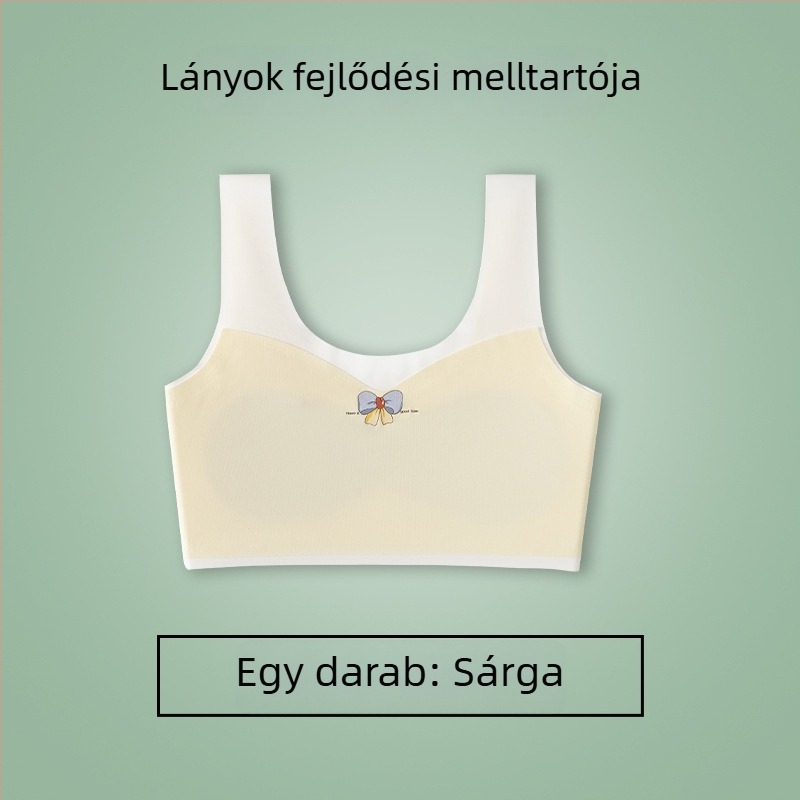 Lányoknak készült varrás nélküli váll nélküli csőtop, egy darabban, 7–12 éveseknek