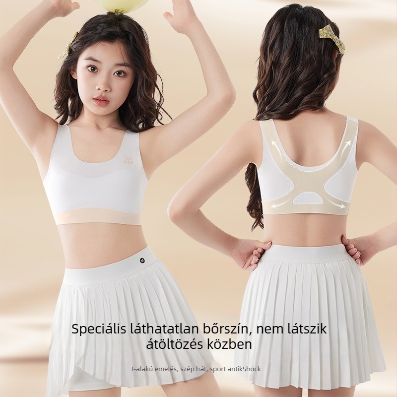 Lányok fejlődési időszakos alsó – első szakasz melltartó, 80% nejlon, 20% spandex; nejlon anyag; Guangdong eredet; Megjelenés ősze 2025