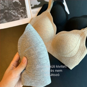 Meleg, könnyű melltartó bolyhos belső résszel, 3/4 kosár, reliefes jacquard mintázat, oldalsó összenyomás, puha támasz