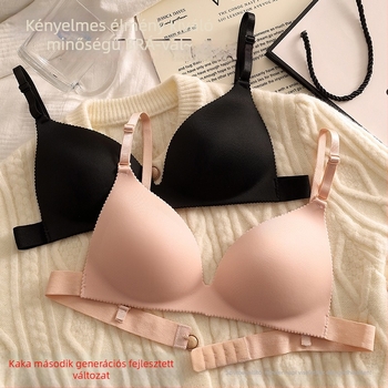 Francia stílusú háromszög kosaras bandeau melltartó, fejlesztett változat, varrat nélküli hátsó rész, nylon anyag, ultra vékony formázott kosár, teljes kosár, csúszásmentes