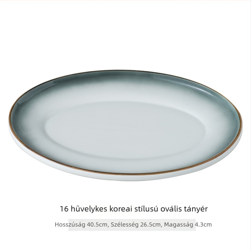 Szabálytalan formájú halas tál párolt halhoz – új csont porcelán kerámia, gradiens mintázat, kínai stílus, éttermi tálaláshoz