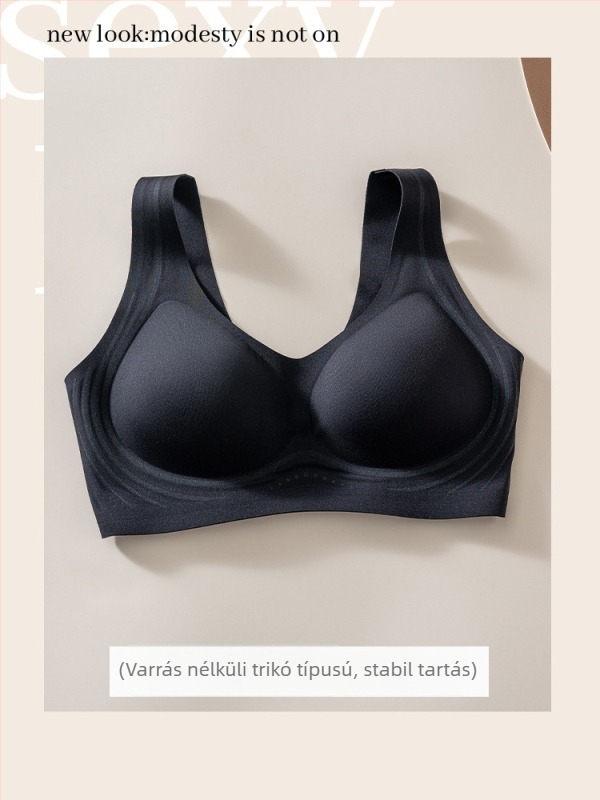 Varrás nélküli női alsó fix kosarakkal, kényelmes nude érzet, mellény-stílusú sportos hátsó