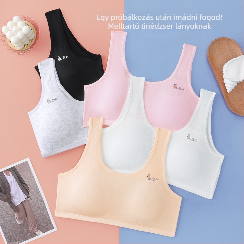 Modal anyagú lányoknak: sportmelltartó fix kosárral, tubus felső