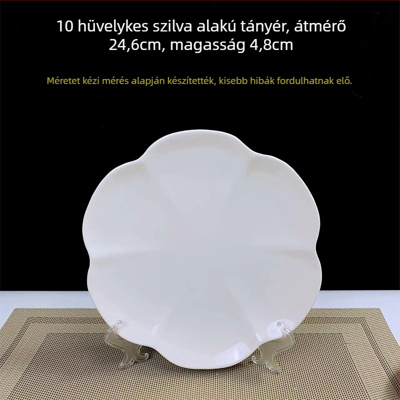 Kerámia tál hideg ételekhez, szabálytalan forma, mély, modern minimalista stílus