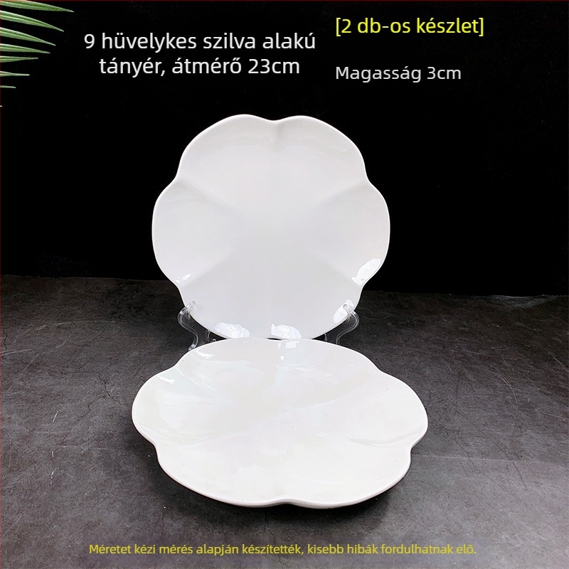 Kerámia tál hideg ételekhez, szabálytalan forma, mély, modern minimalista stílus