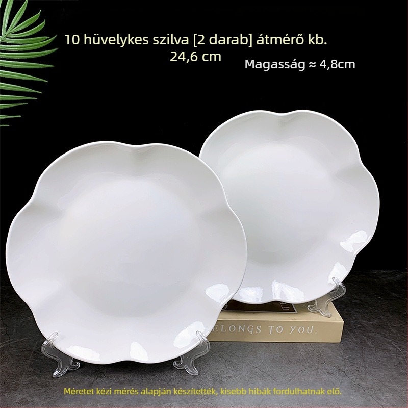 Kerámia tál hideg ételekhez, szabálytalan forma, mély, modern minimalista stílus