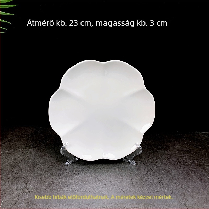 Kerámia tál hideg ételekhez, szabálytalan forma, mély, modern minimalista stílus