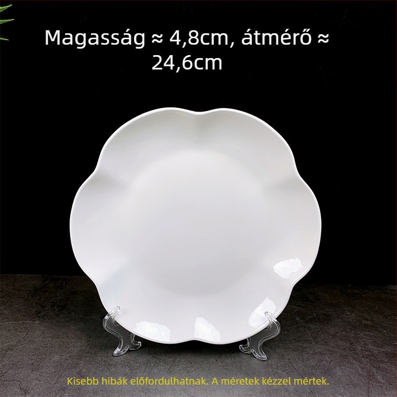 Kerámia tál hideg ételekhez, szabálytalan forma, mély, modern minimalista stílus