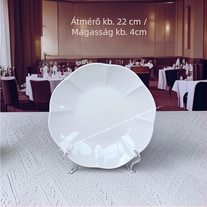 Kerámia tál hideg ételekhez, szabálytalan forma, mély, modern minimalista stílus
