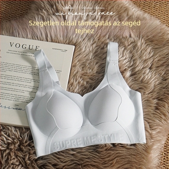 Plusz méretű női nylon melltartó, push-up, varrat nélküli, 3/4 kosár, rögzített kosár, oldalsó támasz, anti-lógás, őszi-téli szezon