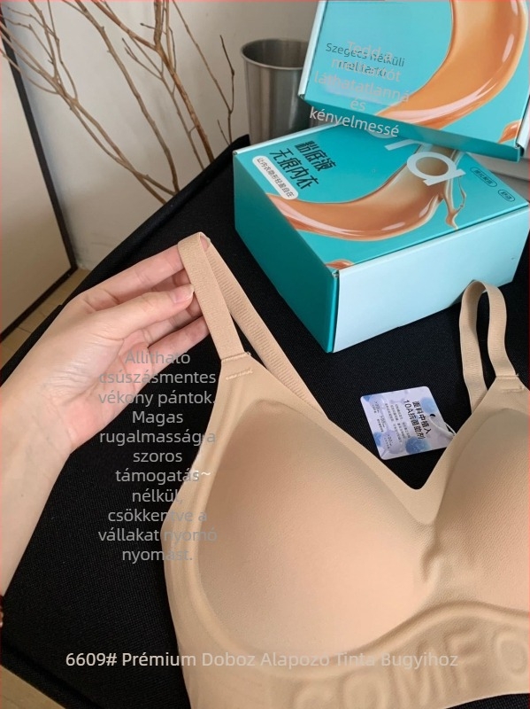 Drót nélküli, seamless melltartó, 3/4 kosár, latex formázott kosarak, fix dupla pántok