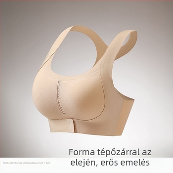Formázó melltartó kereszt- hát és elülső zárással, Push-Up, lélegző