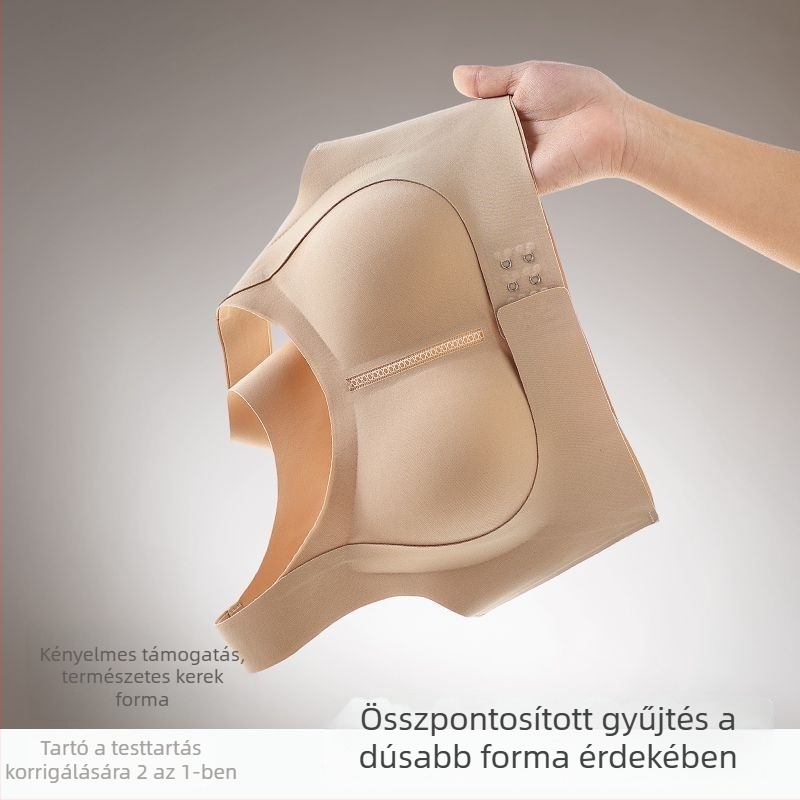 Formázó melltartó kereszt- hát és elülső zárással, Push-Up, lélegző